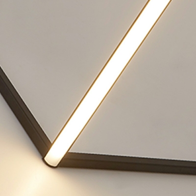 1 Light Standard Lamp Linear Shade Metal Floor Lamp for Living Room