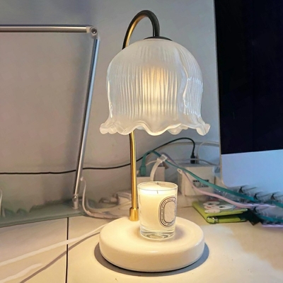 Contemporary 1 Light Nightstand Lamp Glass Table Lamp for Living Room (Without Aromatherapy Candles)