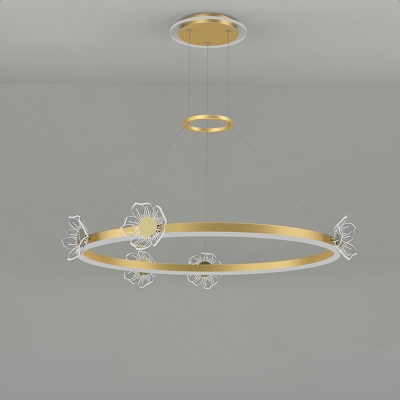 Minimalist Petal-Shaped Suspended Lighting Fixture Acrylic Pendant Lighting Fixtures