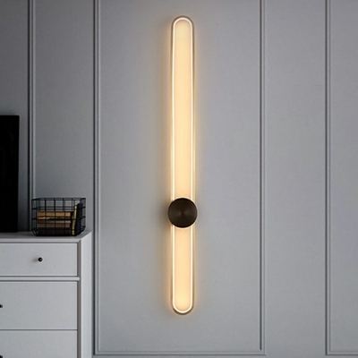 Modern Oval Wall Sconces Metal Third Gear 1-Light Wall Sconce Lighting for Bedroom