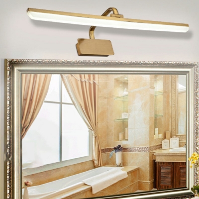 Modern Style Beamed Vanity Lights Metal 1-Light Vanity Lighting in Gold