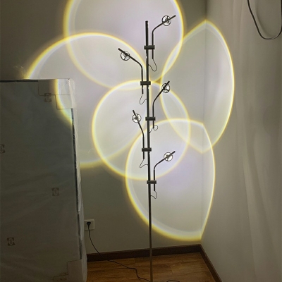 Standard Lamp Linear Shade Metal Floor Lamp for Bedroom