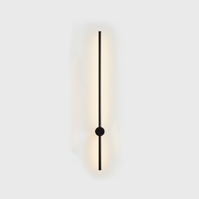 Tubes Sconce Light Fixture Modern Style Metal 1-Light Wall Light Sconce in Black