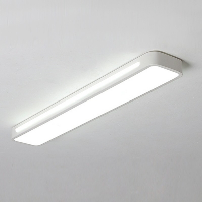 1-Light Ceiling Mounted Fixture Contemporary Style Rectangle Shape Metal Flush Mount Lighting
