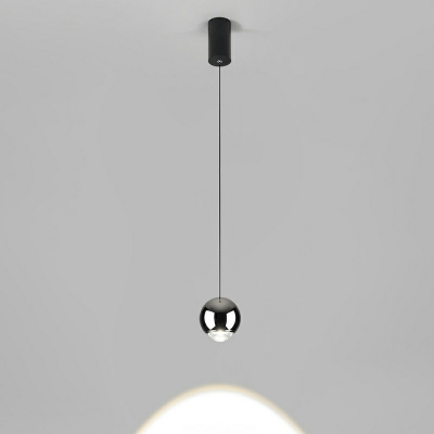 1 Light Disco Ball Pendant Light Fixtures Modern Style Metal Pendant Light Kit in White
