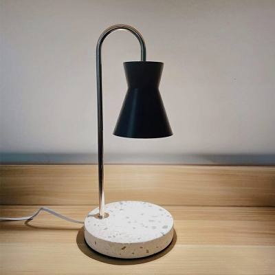 1-Light Night Table Lamps Contemporary Style Cone Shape Metal Table Light without Aromatherapy