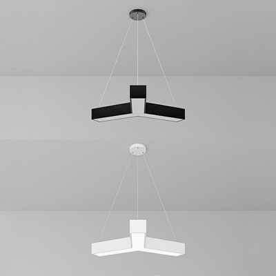 1-Light Pendant Lights Modernism Style Geometric Shape Metal Hanging Light Fixtures