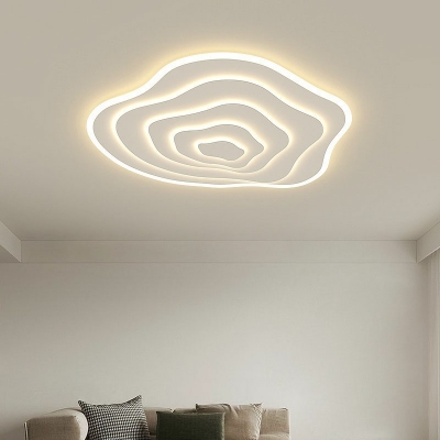 5-Light Flush Mount Lighting Contemporary Style Geometric Shape Metal Ceiling Mounted Fixture