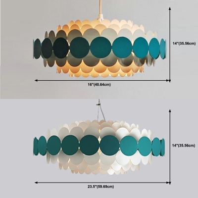 Contemporary Circular Chandelier Light Fixtures Metal Ceiling Chandelier