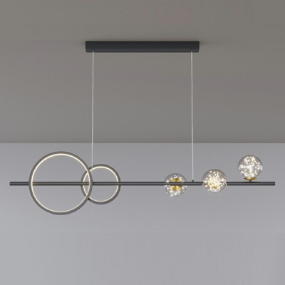 Modern Glass Island Chandelier Lights Minimalism Chandelier Lighting Fixtures for Living Room