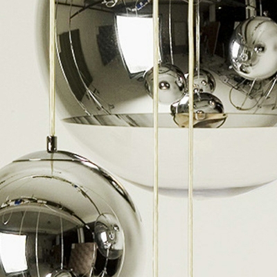Modern Style Round Ceiling Pendant Light Metallic 1-Light Hanging Light Fixtures in Gold