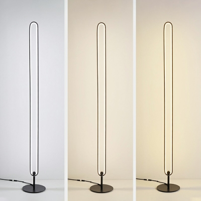 1 Light Standard Lamp Linear Shade Acrylic Floor Lamp for Living Room