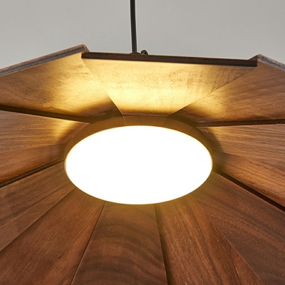 Wood 1 Light Ceiling Pendant Light Fixtures Modern Minimalism Hanging Ceiling Lights for Dinning Room