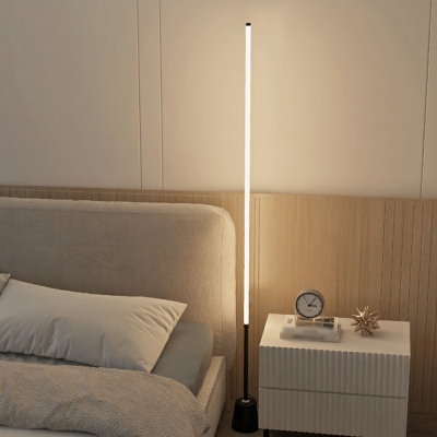 1 Light Floor Lamp Linear Shade Acrylic Floor Lamp for Bedroom