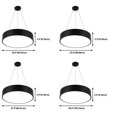 1-Light Pendant Lighting Contemporary Style Round Shape Metal Hanging Light Fixtures