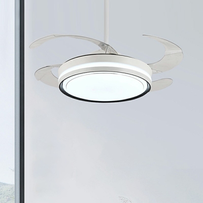 1-Light Pendant Lighting Minimalism Style Fan Shape Metal Third Gear Hanging Light
