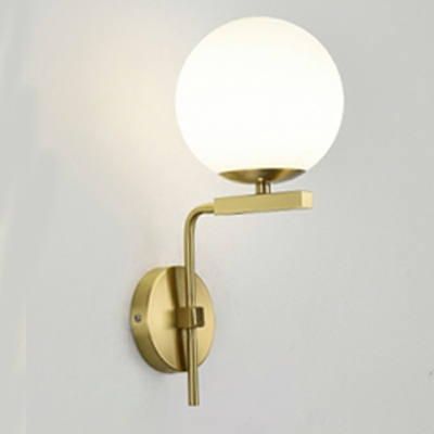 1 Light Wall Sconce Light Modern Style Glass Wall Lighting Fixtures For Bedroom