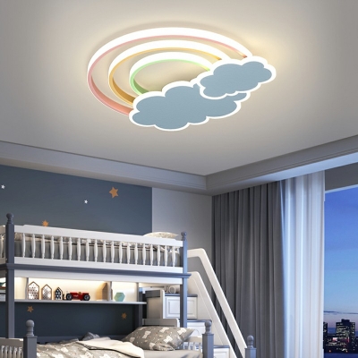 Cloud Shape Flush Mount Ceiling Lighting Fixture with Arcylic Shade Flush Ceiling Light