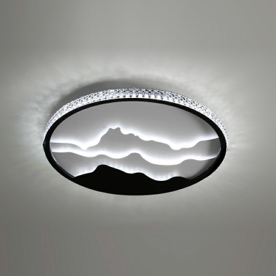 Contemporary Mountain Flush Mount Ceiling Light Fixture Acrylic Flush Ceiling Lights