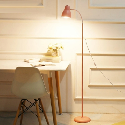 Modern Cone Floor Lamps 1-Light Metal Macaron Standard Lamps for Living Room