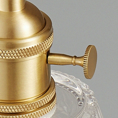 Modern Style Cylinder Pendant Light Cognac Glass 1-Light Pendant Lighting in Beige