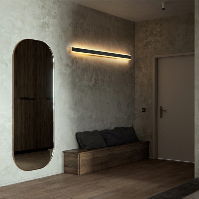 Modernist Warm Light Linear Wall Lighting Fixtures Metal Wall Mounted Light Fixture