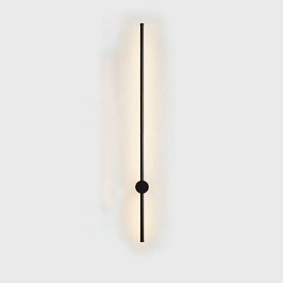 Tubes Sconce Light Fixture Modern Style Metal 1-Light Wall Light Sconce in Black