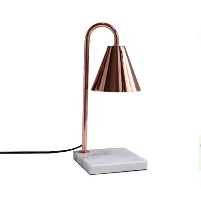 1-Light Nightstand Lamp Contemporary Style Cone Shape Metal Table Light (without Aromatherapy Candles)