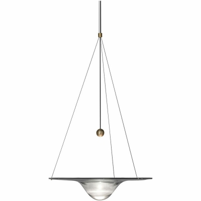 1-Light Pendant Light Kit Minimalism Style Geometric Shape Glass Hanging Ceiling Lights