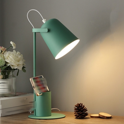 1-Light Table Light Minimalism Style Geometric Shape Metal Nightstand Lamps