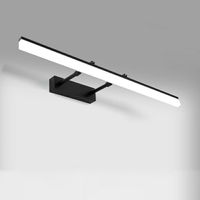 1-Light Wall Mounted Light Contemporary Style Linear Shape Metal Vanity Lighting