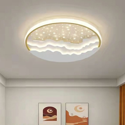 Flush Light Fixtures Children's Room Style Acrylic Flush Mount Light for Living Room