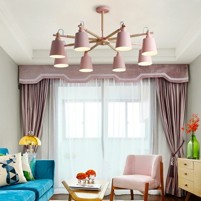 Macaron Chandelier Pendant Light Nordic Style Hanging Ceiling Lights for Living Room