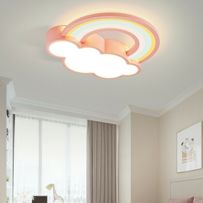 Modern Led Flush Mount Ceiling Light Fixtures Creative Close to Ceiling Lamp for Kid's Room