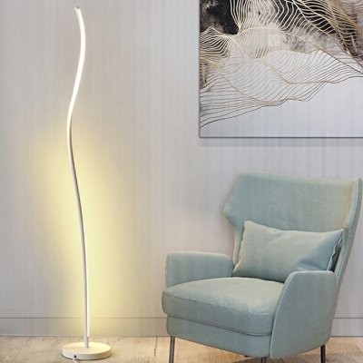 Modern Style Twist Led Lamp Lattice Metallic 1-Light Nightstand Lamp in Black
