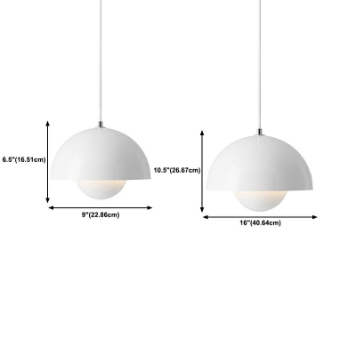 Nordic Style Macaron Pendant Light Fixtures Dome Shade 1 Light Hanging Light for Kitchen