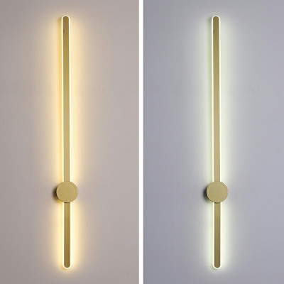 Rectangle Shade Sconce Light Fixture Modern Style Metal 1-Light Wall Light Fixture in Gold