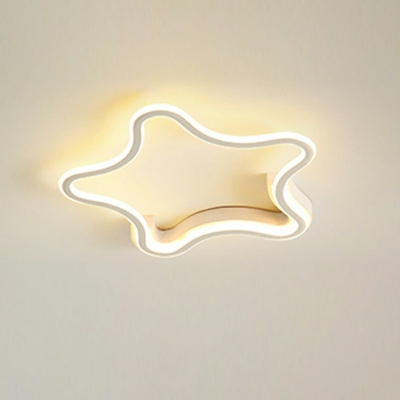 1-Light Close To Ceiling Light Minimalism Style Geometric Shape Metal Flushmount Lights