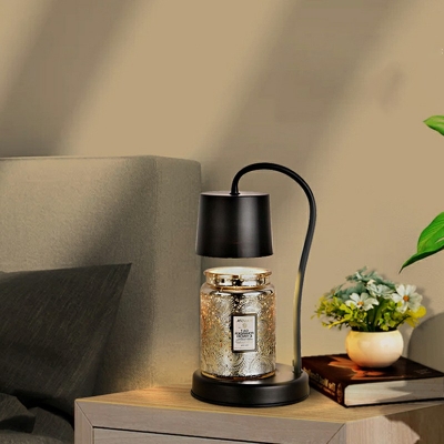 1-Light Nightstand Lamp Contemporary Style Geometric Shape Metal Table Light (without Aromatherapy Candles)