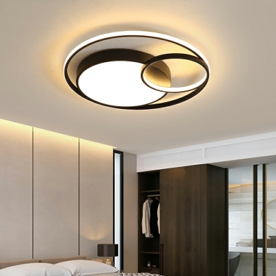 3-Light Flushmount Lighting Minimalism Style Round Shape Metal Ceiling Flush Mount