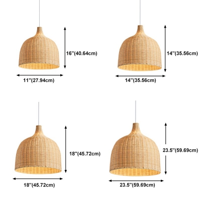 Basket Shape Pendant Lamp South-east Asia Style Hanging Light Fixture