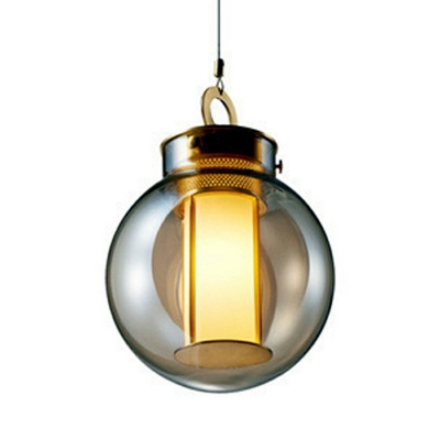 Black Pendulum Pendant Lights Modern Style Mirror Glass 1 Light Pendant Light Fixture
