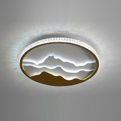 Contemporary Mountain Flush Mount Ceiling Light Fixture Acrylic Flush Ceiling Lights