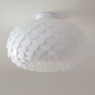 Drum White Flush Mount Ceiling Light Fixtures Modern Minimalist Ceiling Lighting for Bedroom