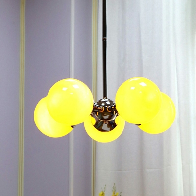 Industrial Globe Pendant Ceiling Fixture Lamp Metal and Glass Chandelier Hanging Light Fixture