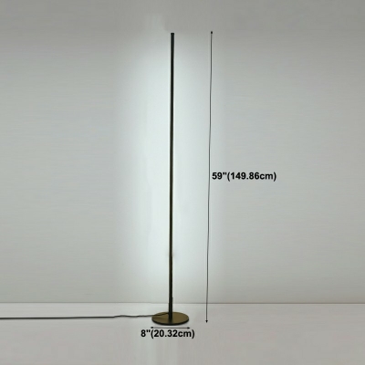 Minimal Floor Lamp Black Metal Floor Lighting 59.1