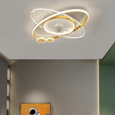 Modern Third Gear Oval Flush Ceiling Light Fixtures Aluminum Ceiling Light Fixtures