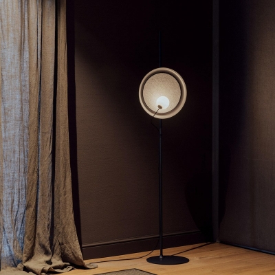 Round Drawing Room Standing Floor Light Metal Minimalist Floor Lamp