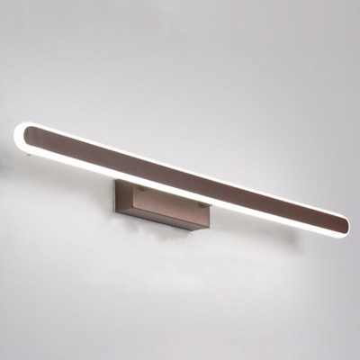 Simplistic Rectangle Vanity Light Fixtures Metal and Acrylic Led Vanity Light Strip