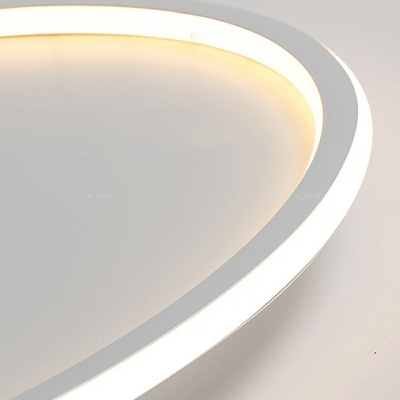 Ultra Thin Flush Mount Light Geometric Metal LED Ceiling Lamp for Living Room